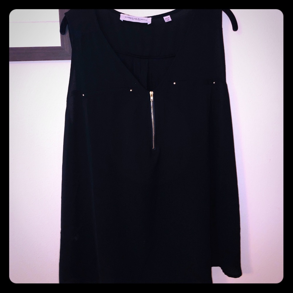 Black Tank with Zipper